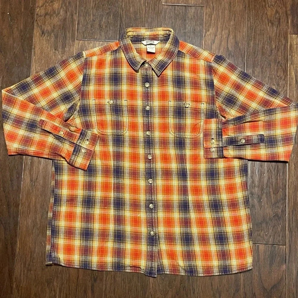 Vintage Duluth Trading Co Plaid Button Up Flannel Shirt - Picture 1 of 7